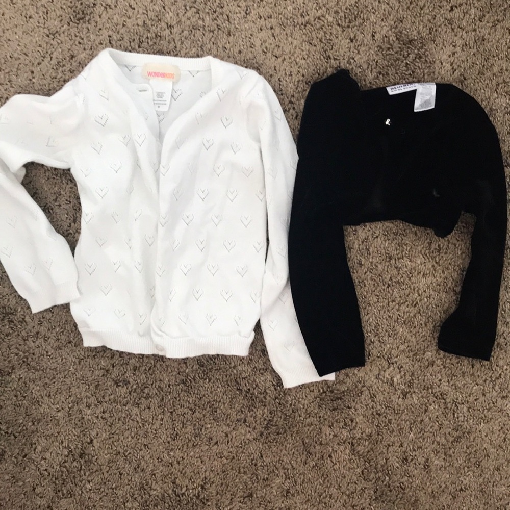 3 for 15 deal Black and white cardigans sz 5t